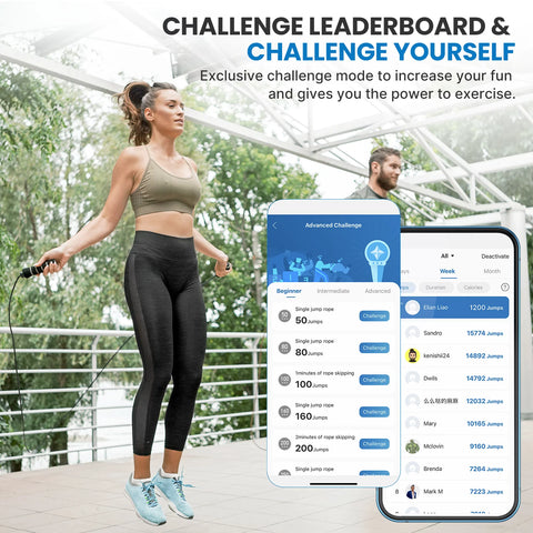 9FT Adjustable Smart Jump Rope with Count, Time & Calorie Analysis
