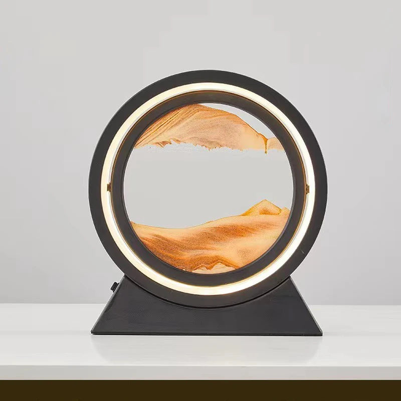 LED Light Creative Quicksand Table Lamp
