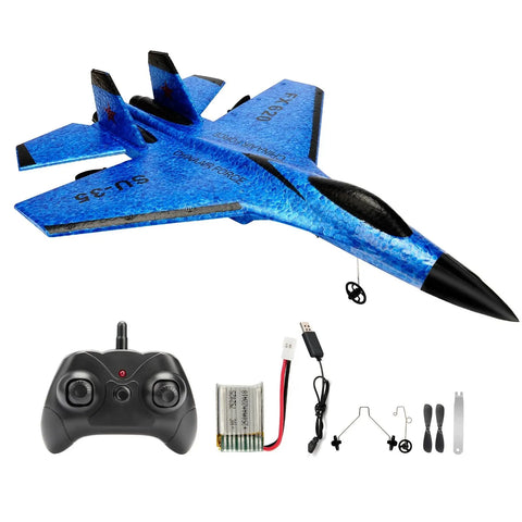 SU35 RC Plane with LED Lights - FX620 FX820 2.4G Remote Control Glider Airplane Foam Toy for Kids - Perfect Gift!